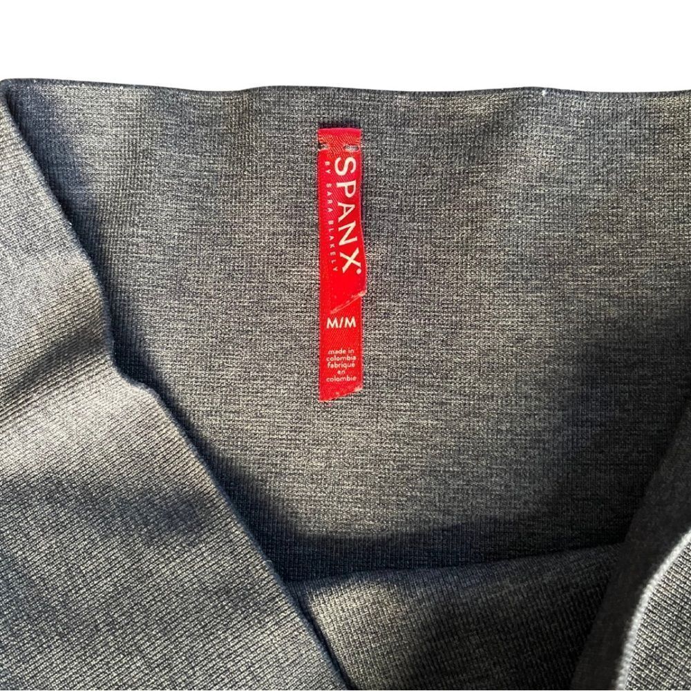 SPANX leggings medium Women's Charcoal gray M great used condition - Picture 2 of 7